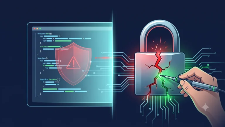 Security vulnerabilities in AI generated code illustration showing risks from AI coding tools and how developers can fix them in 2026